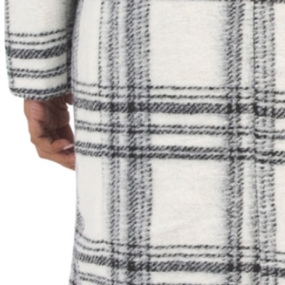 NWT RACHEL ZOE Black and White Plaid Coat - Picture 5 of 10